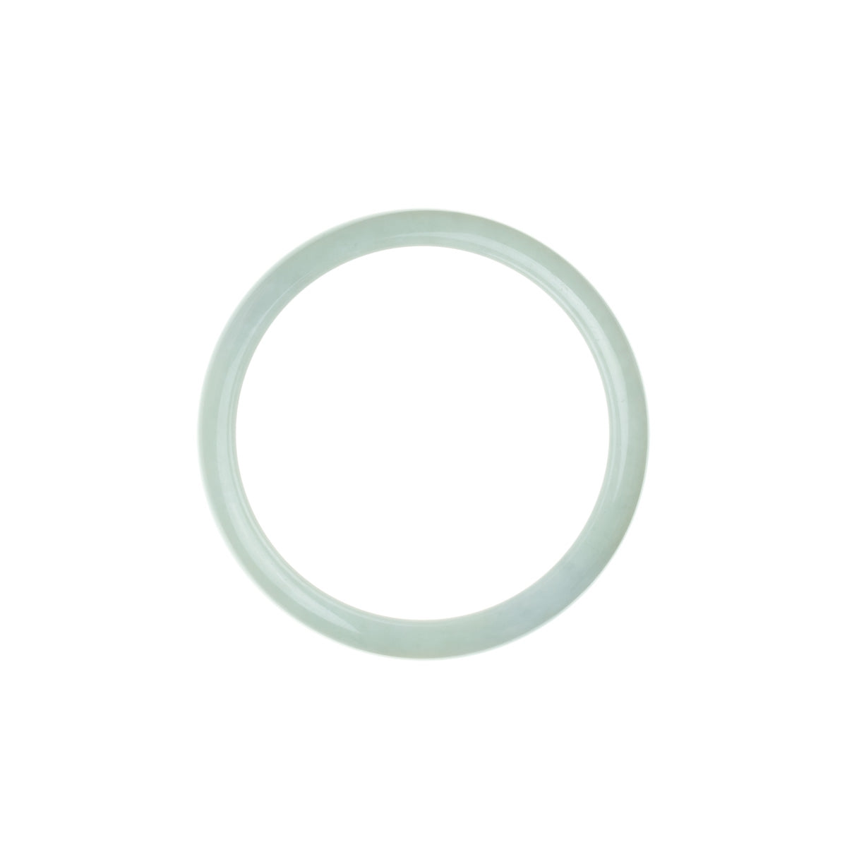 Authentic Grade A Pale green Jadeite Jade Bracelet - 54mm Half Moon