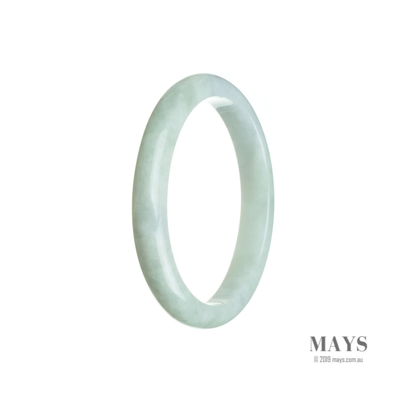 56mm Green, Lavender Burmese Jadeite Jade Bangle Bracelet - MAYS