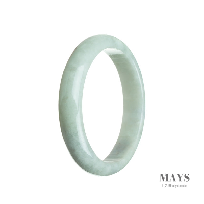 60mm Green Burmese Jadeite Jade Bangle Bracelet - MAYS
