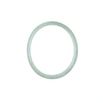 Genuine Grade A Pale Green with hints of Lavender Traditional Jade Bangle - 59mm Half Moon