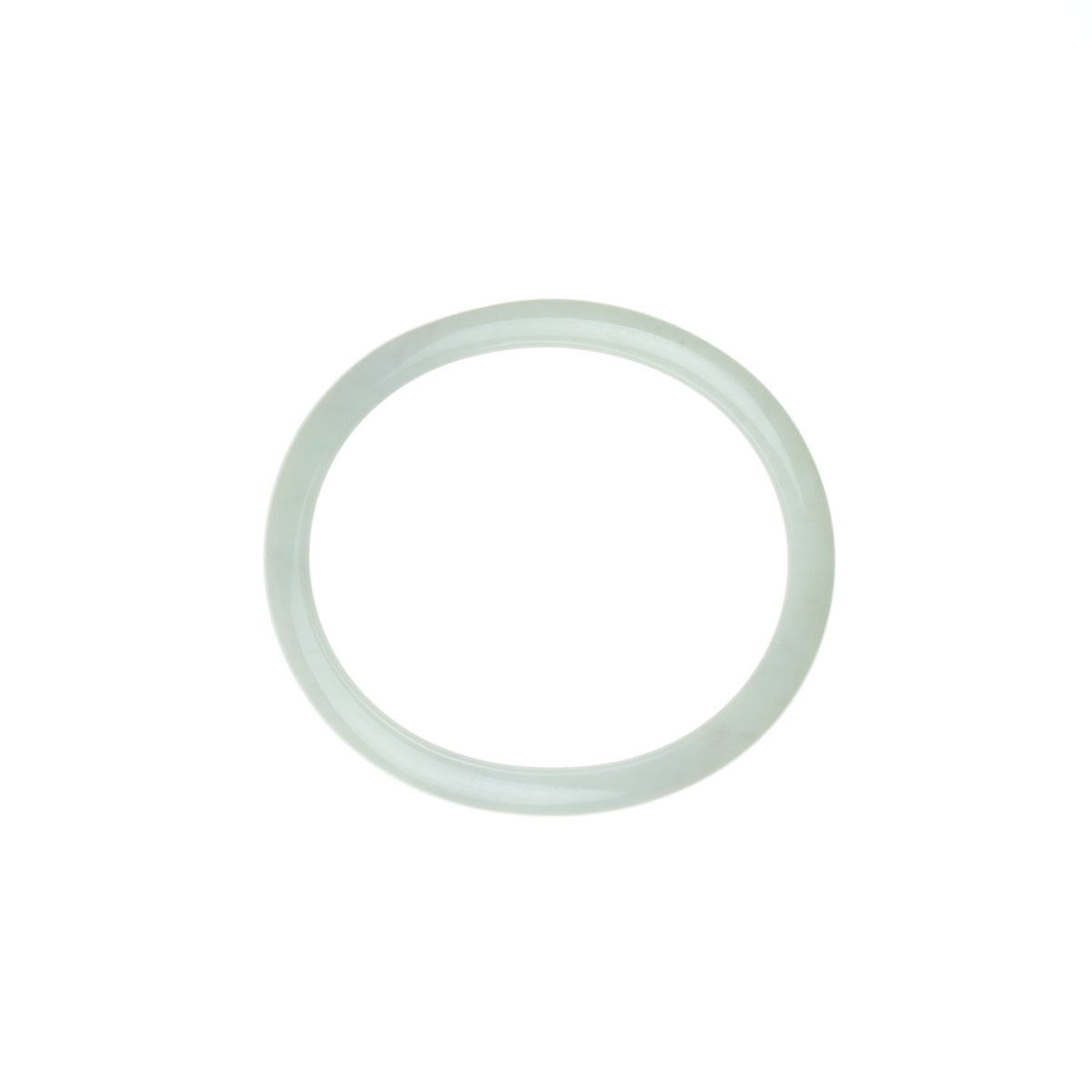 Real Grade A Pale Green with hints of Lavender Jade Bangle - 54mm Oval