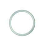 Genuine Grade A Pale Green with hints of Lavender Traditional Jade Bangle Bracelet - 58mm Half Moon