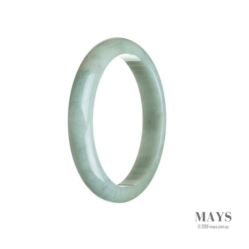 57mm Green Burmese Jadeite Jade Bangle Bracelet - MAYS