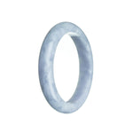 Genuine Type A Lavender Burmese Jade Bracelet - 56mm Semi Round