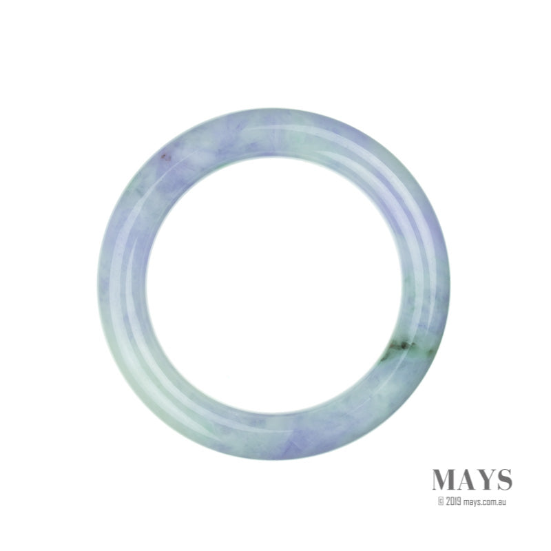 57mm Lavender Burmese Jadeite Jade Bangle Bracelet - MAYS