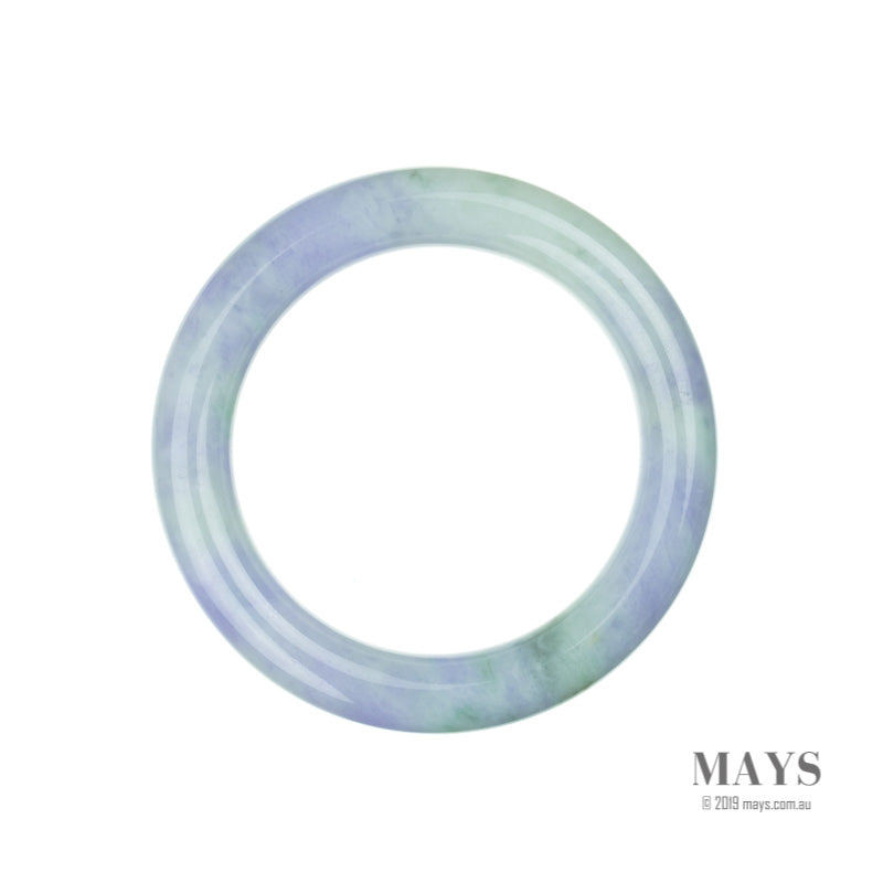 57mm Lavender Burmese Jadeite Jade Bangle Bracelet - MAYS