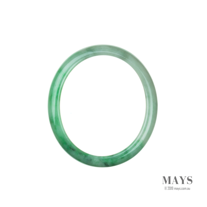 54mm Green Burmese Jadeite Jade Bangle Bracelet - MAYS