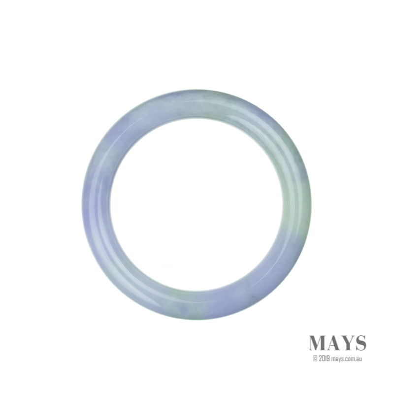 54mm Green, Lavender Burmese Jadeite Jade Bangle Bracelet - MAYS