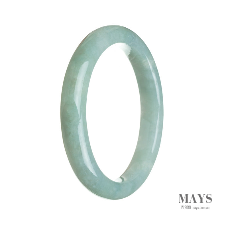 64mm Green Burmese Jadeite Jade Bangle Bracelet - MAYS