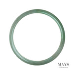 78mm Green Burmese Jadeite Jade Bangle Bracelet - MAYS