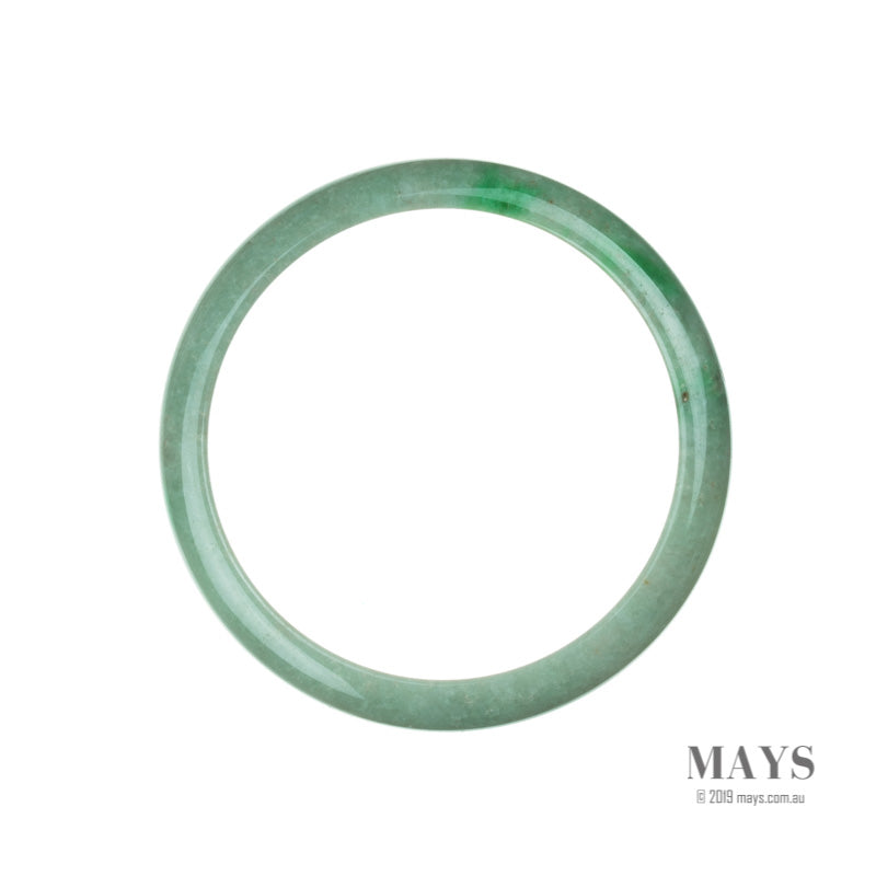 66mm Green Burmese Jadeite Jade Bangle Bracelet - MAYS