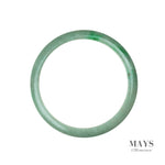 66mm Green Burmese Jadeite Jade Bangle Bracelet - MAYS