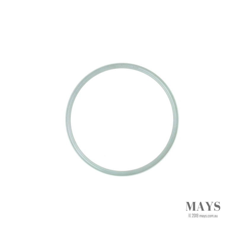 52mm White Burmese Jadeite Jade Bangle Bracelet - MAYS