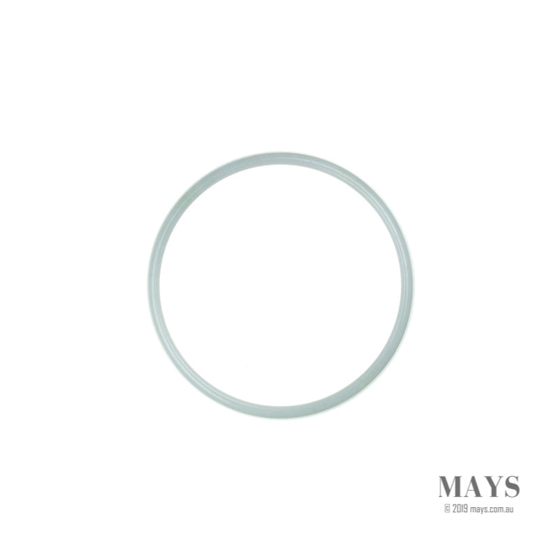 53mm White Burmese Jadeite Jade Bangle Bracelet - MAYS