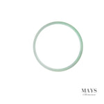 53mm Green Burmese Jadeite Jade Bangle Bracelet - MAYS