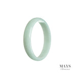 52mm Green, White Burmese Jadeite Jade Bangle Bracelet - MAYS