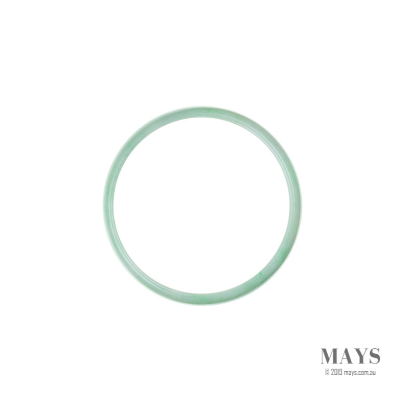 52mm Green Burmese Jadeite Jade Bangle Bracelet - MAYS