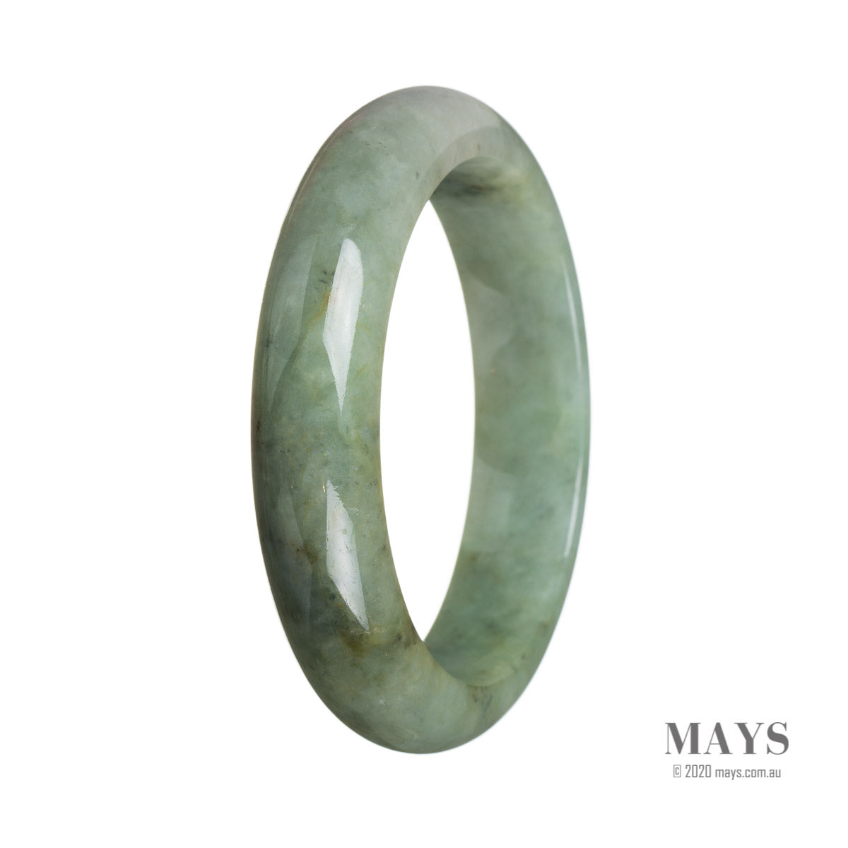 60mm Grade A Jadeite Jade Bangle - MAYS