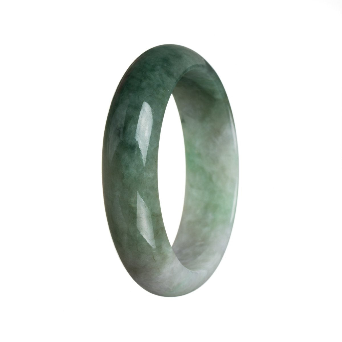 57mm Grade A Jadeite Jade Bangle - MAYS