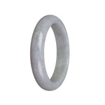 A lavender jadeite bangle bracelet with a semi-round shape, measuring 61mm.