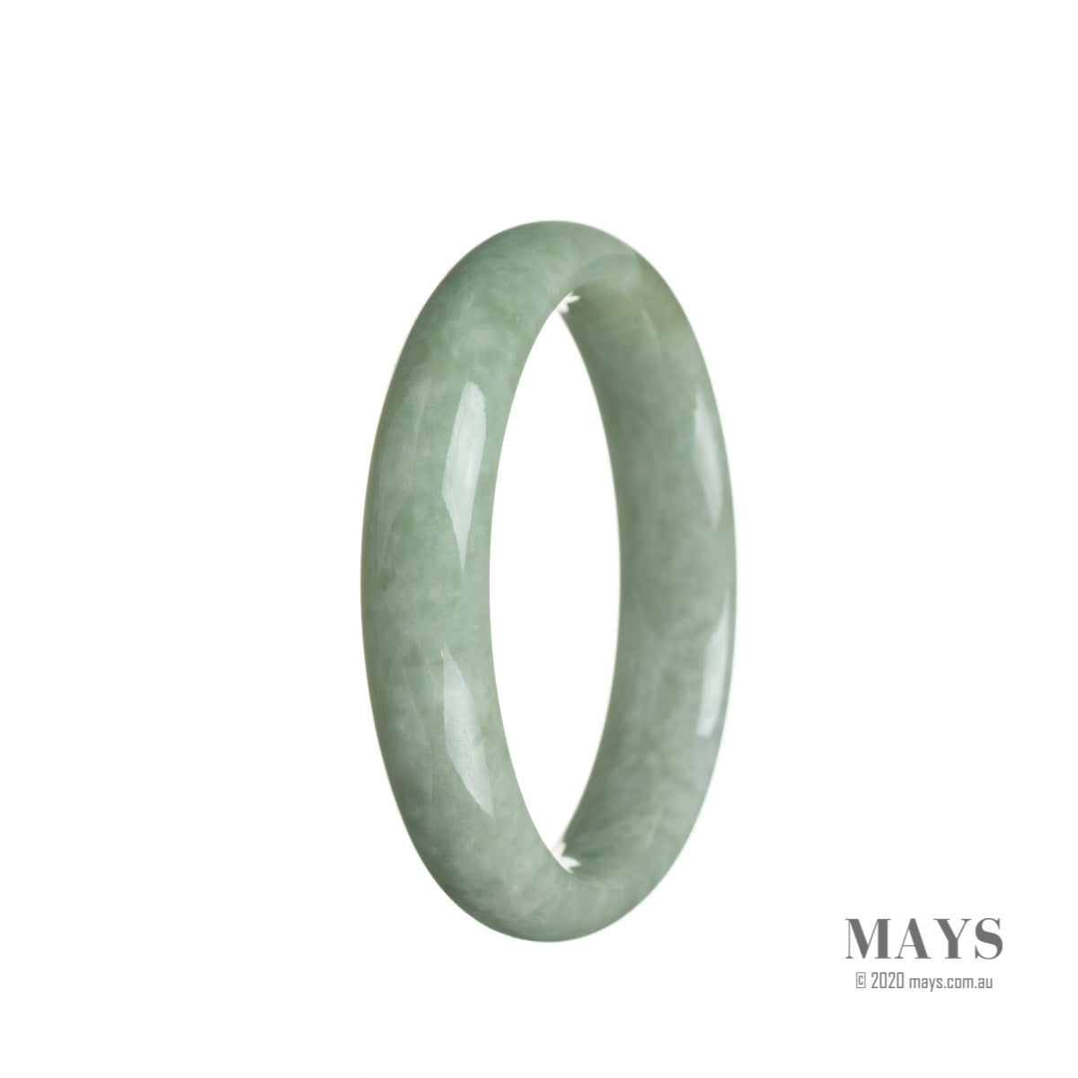 57mm Grade A Jadeite Jade Bangle - MAYS