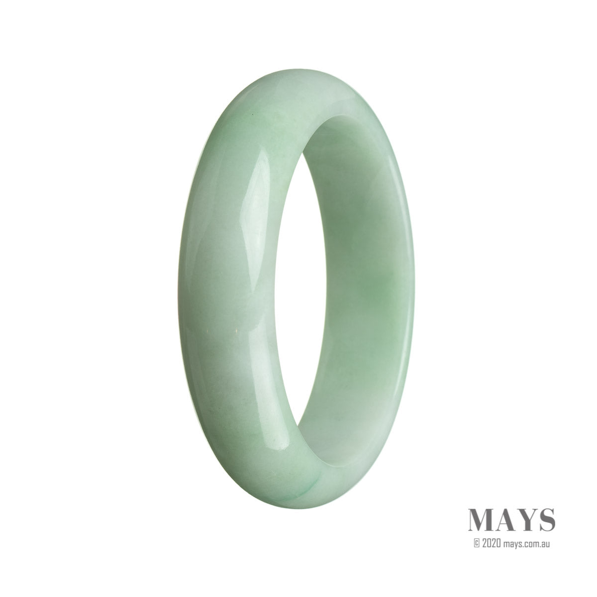 57mm Grade A Jadeite Jade Bangle - MAYS