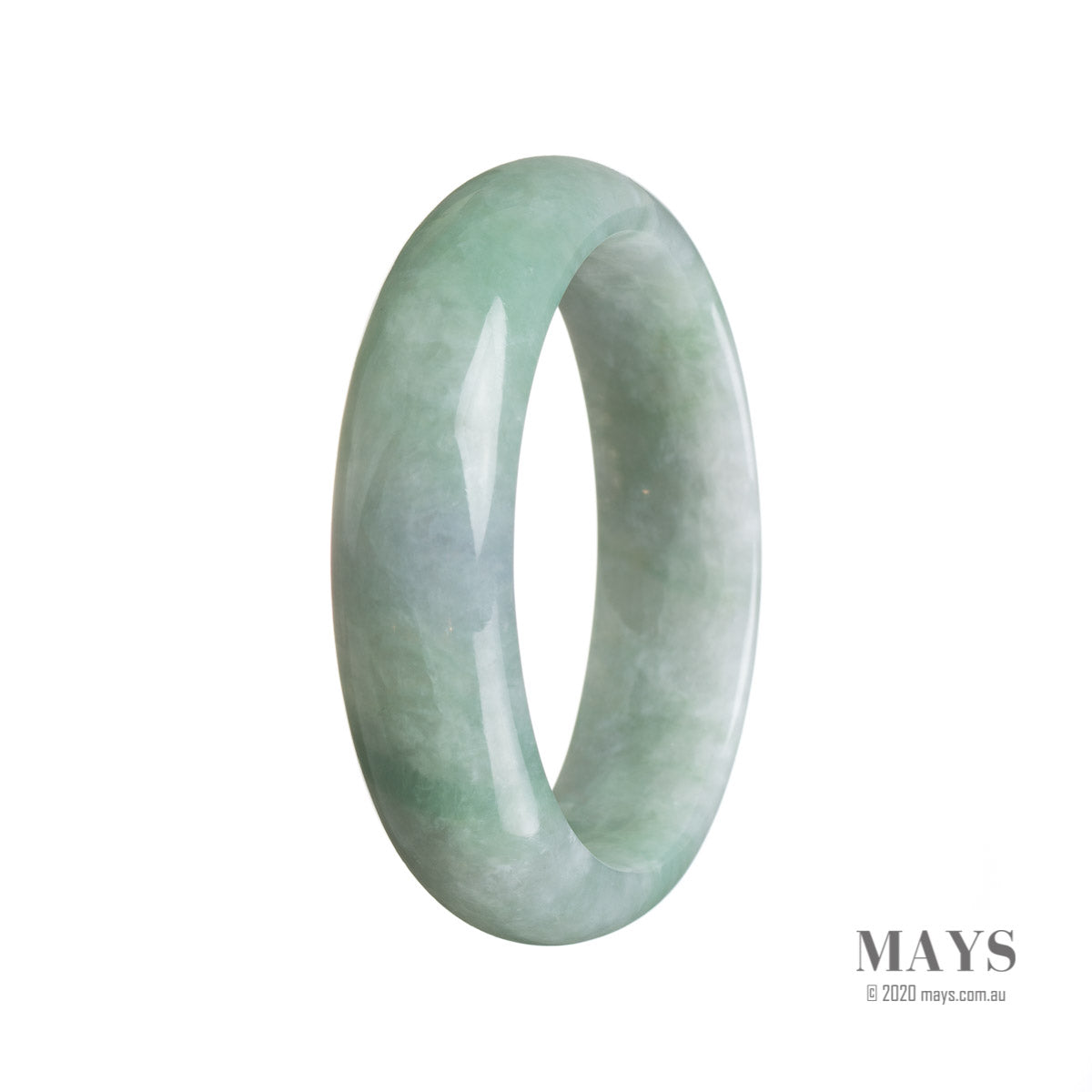 56mm Grade A Jadeite Jade Bangle - MAYS