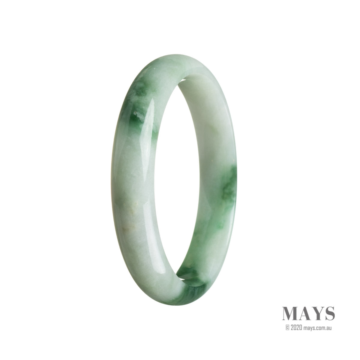 56mm Grade A Jadeite Jade Bangle - MAYS