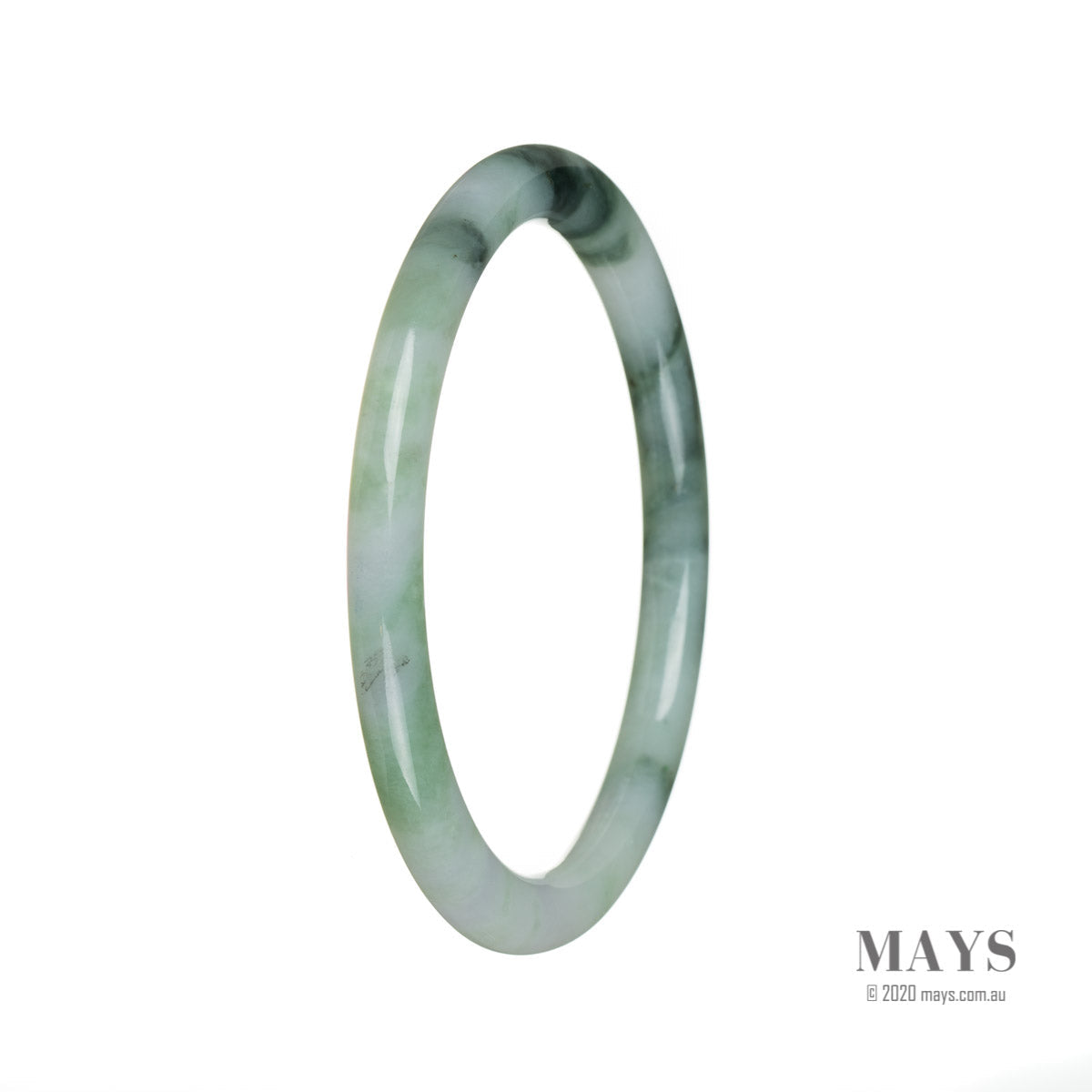 59mm Grade A Jadeite Jade Bangle - MAYS