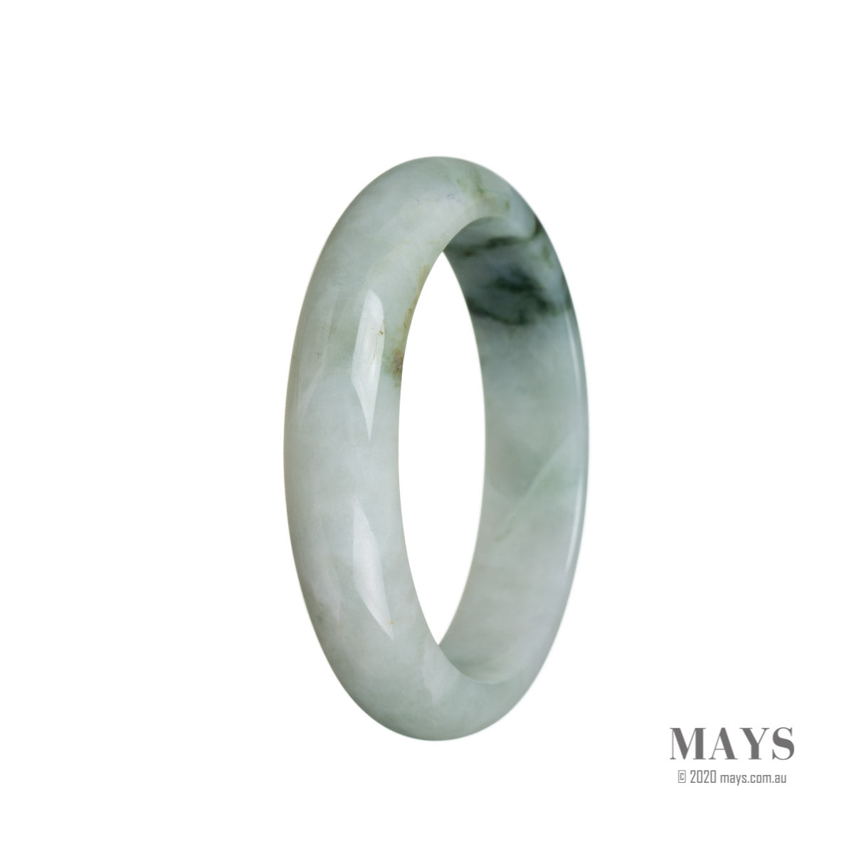 57mm Grade A Jadeite Jade Bangle - MAYS
