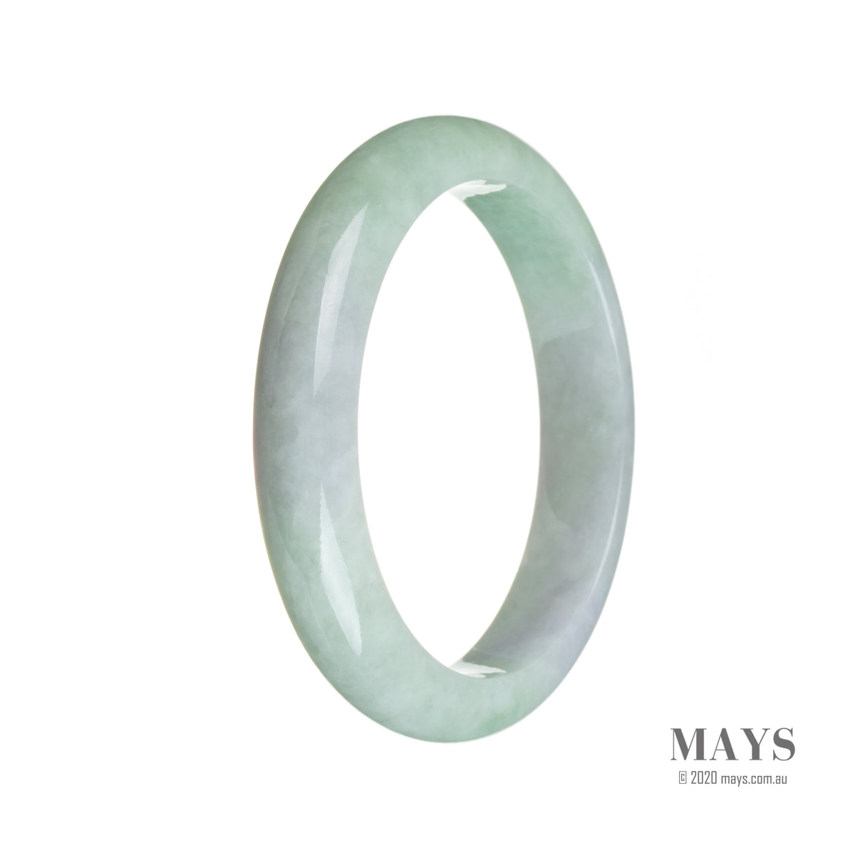 57mm Grade A Jadeite Jade Bangle - MAYS