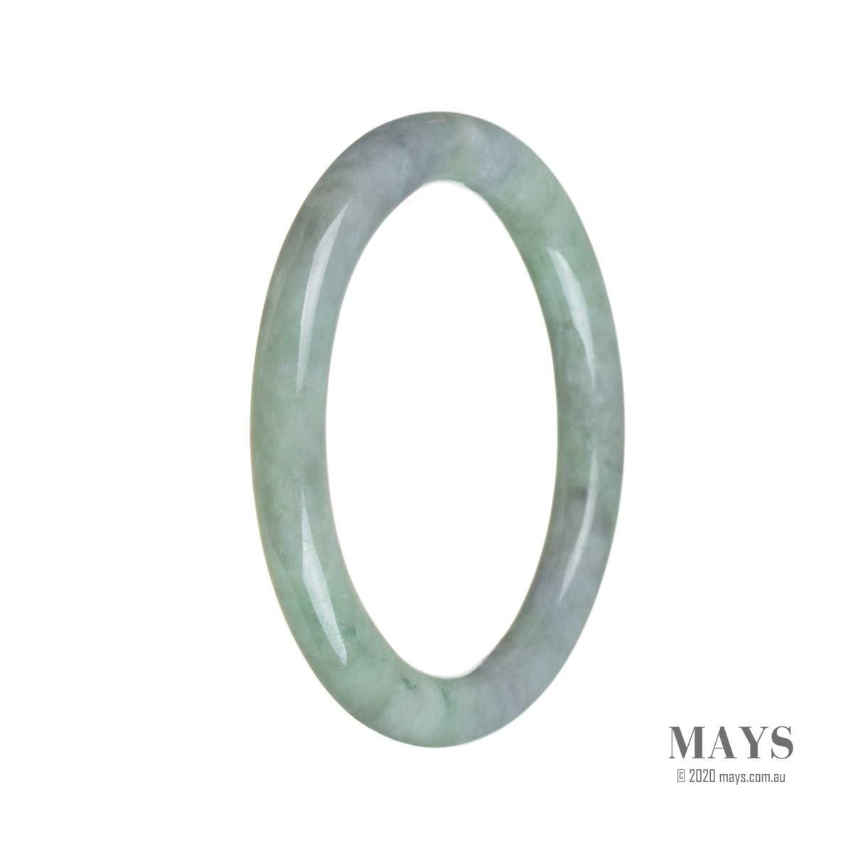 58mm Grade A Jadeite Jade Bangle - MAYS