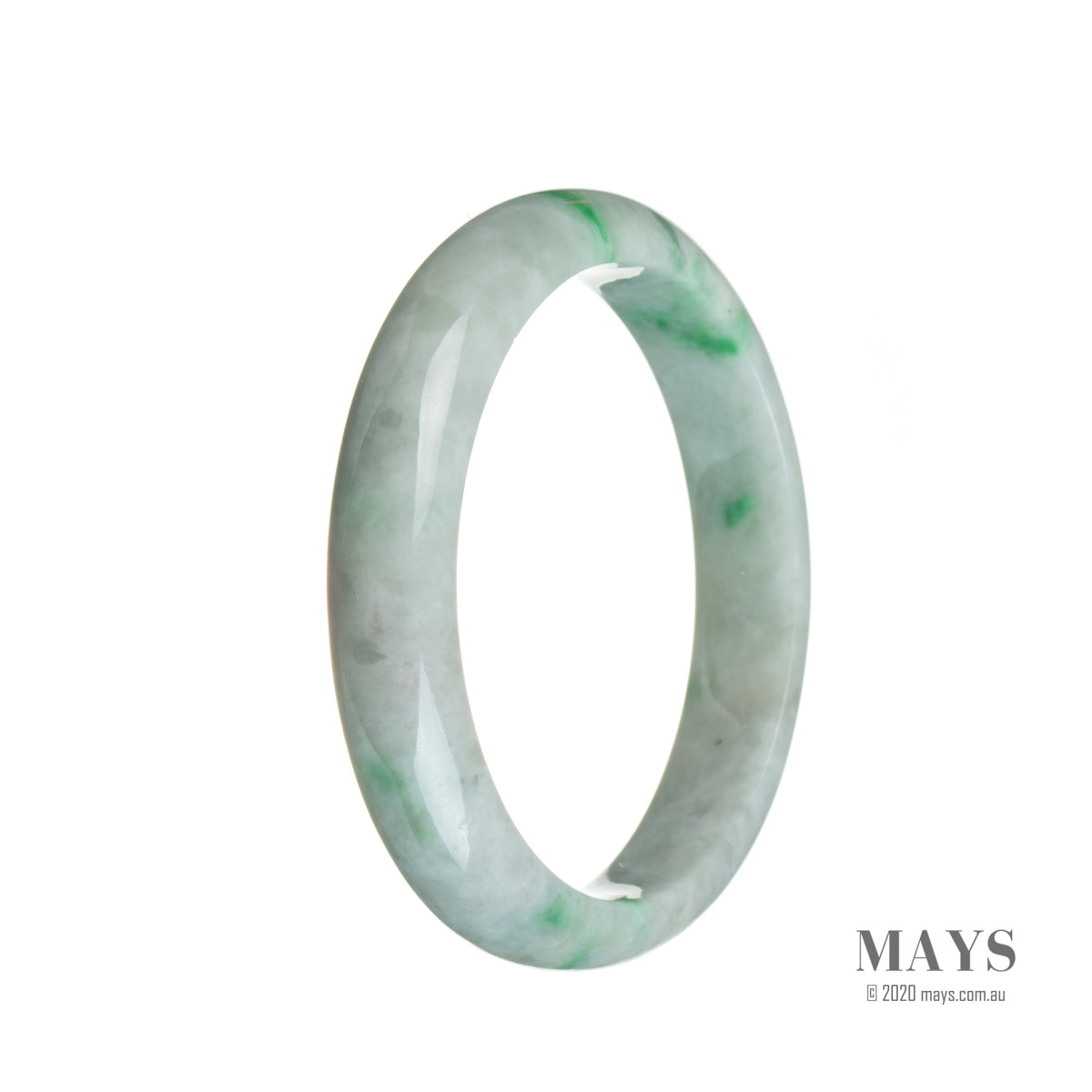 58mm Grade A Jadeite Jade Bangle - MAYS
