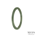 Genuine Untreated Green Jadeite Bracelet - 56mm Thin