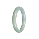 A stunning green and lavender Burmese jade bracelet with an authentic Type A certification. The bracelet is 56mm in size and features semi-round jade beads.