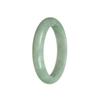 Real Grade A Green Jadeite Jade Bangle - 58mm Half Moon