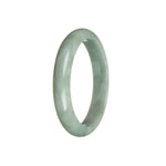 Certified Grade A Green Burmese Jade Bracelet - 59mm Half Moon