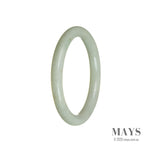 Genuine Untreated Pale Green Jade Bangle Bracelet - 58mm Oval
