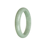 Real Grade A Green Traditional Jade Bangle - 57mm Half Moon