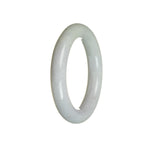 Genuine Grade A Lavender with Pale Green Traditional Jade Bangle Bracelet - 54mm Round