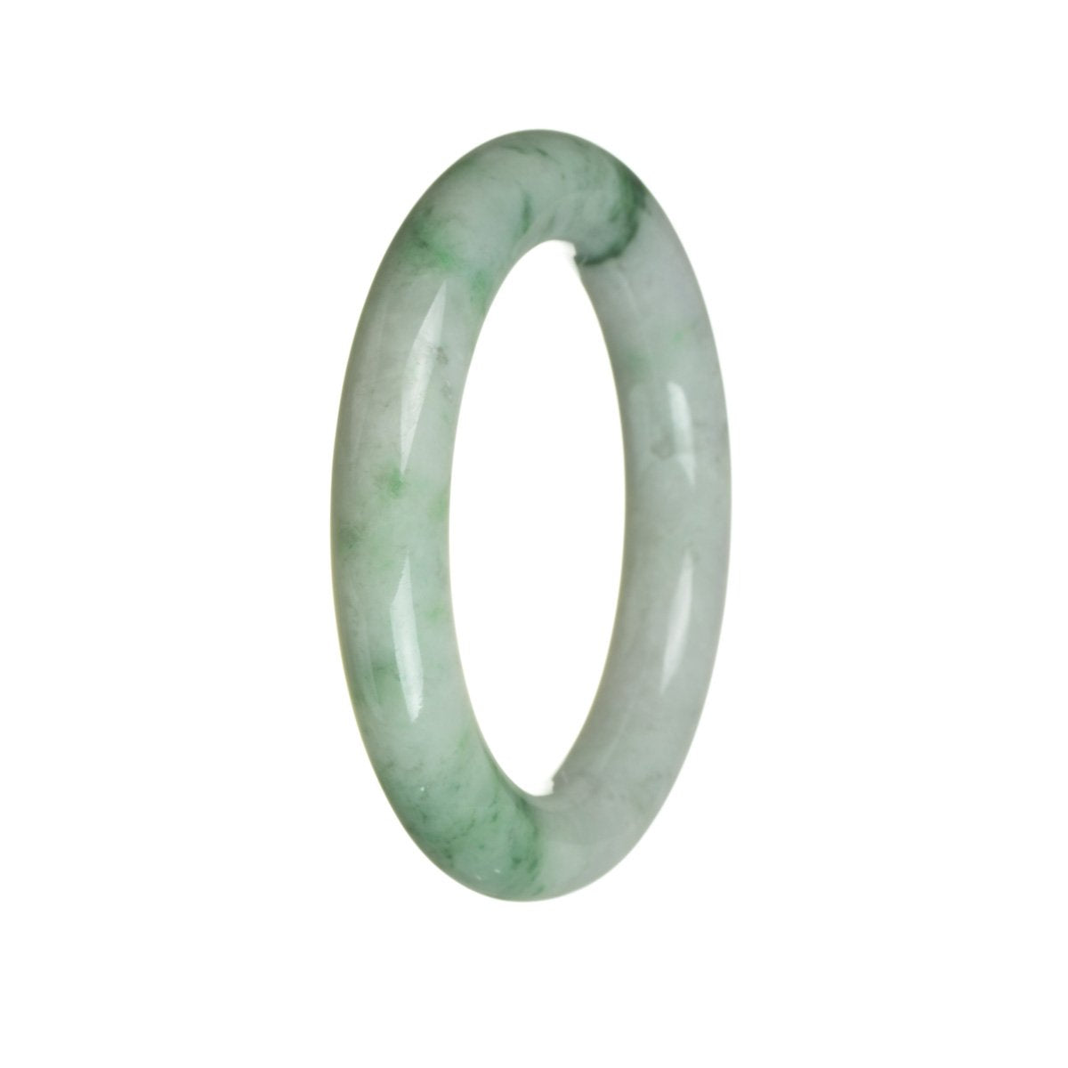 Authentic Grade A White Jadeite Bracelet - 56mm Round