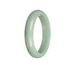 Certified Grade A Green Burmese Jade Bracelet - 59mm Half Moon