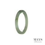 Authentic Untreated Green Burmese Jade Bangle - 53mm Oval