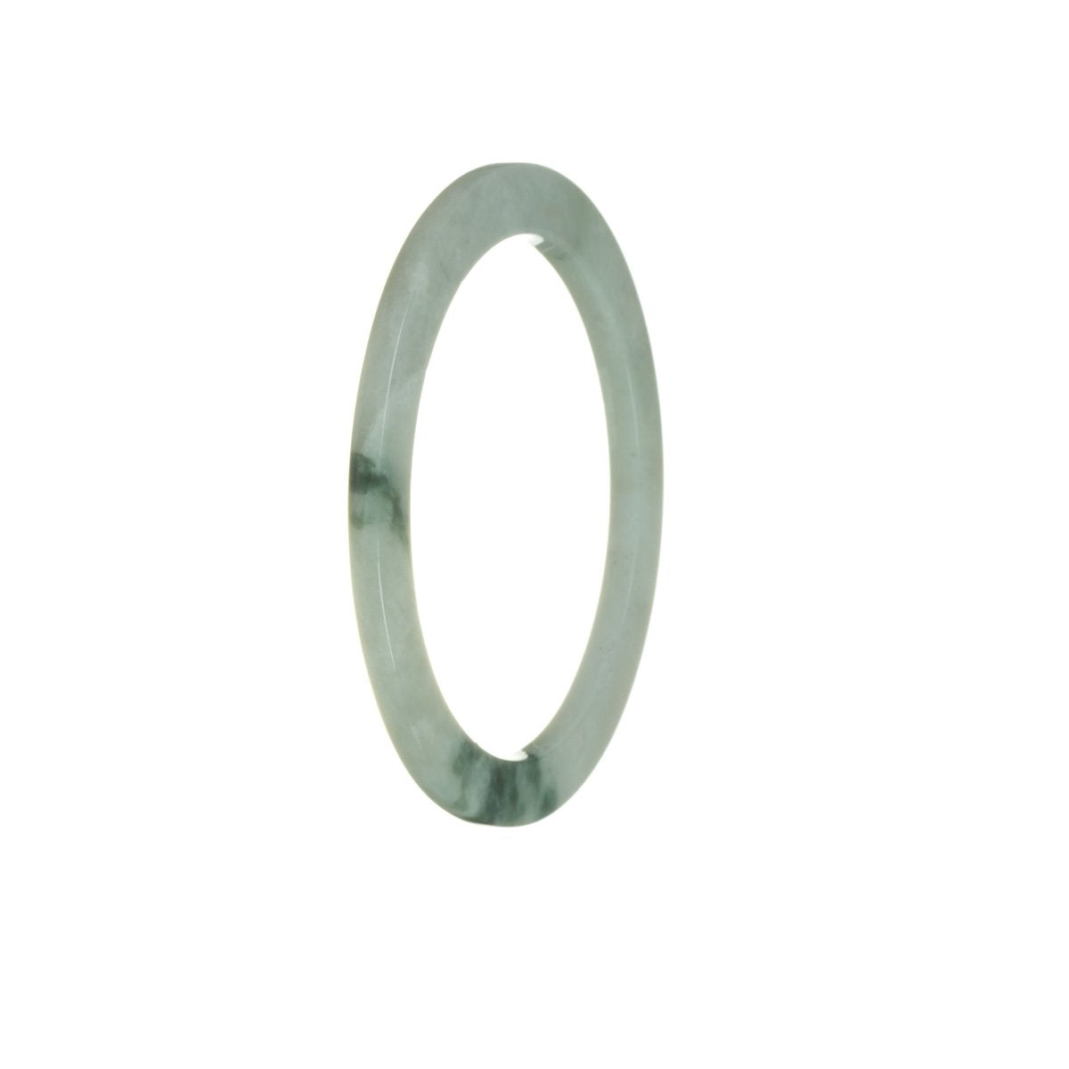 A stunning, delicate Burmese Jade bracelet with a real Type A Flower design, measuring 55mm in thickness. Perfect for adding a touch of elegance to any outfit.