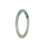 Genuine Type A Flower Jade Bangle Bracelet - 55mm Thin