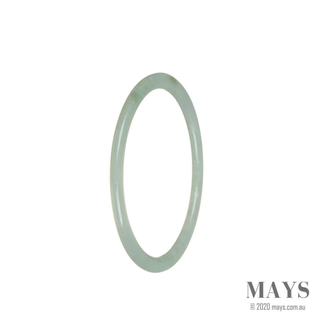 Real Grade A Light Green Jade Bracelet - 57mm Thin