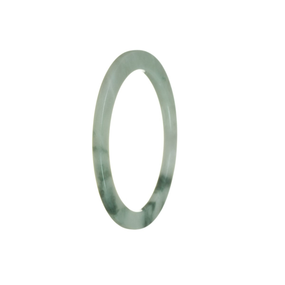 Genuine Type A Flower Traditional Jade Bracelet - 55mm Thin