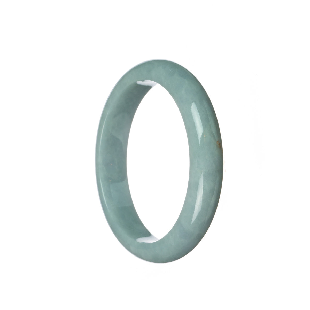 A genuine Grade A bluish lavender jade bracelet with a 59mm half moon design from MAYS GEMS.