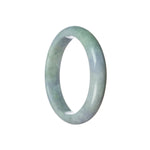 A close-up image of a lavendar Burmese jade bracelet with a semi-round shape. The bracelet appears to be made of genuine, untreated jade and has a diameter of 58mm. The brand name "MAYS GEMS" is visible on the packaging.