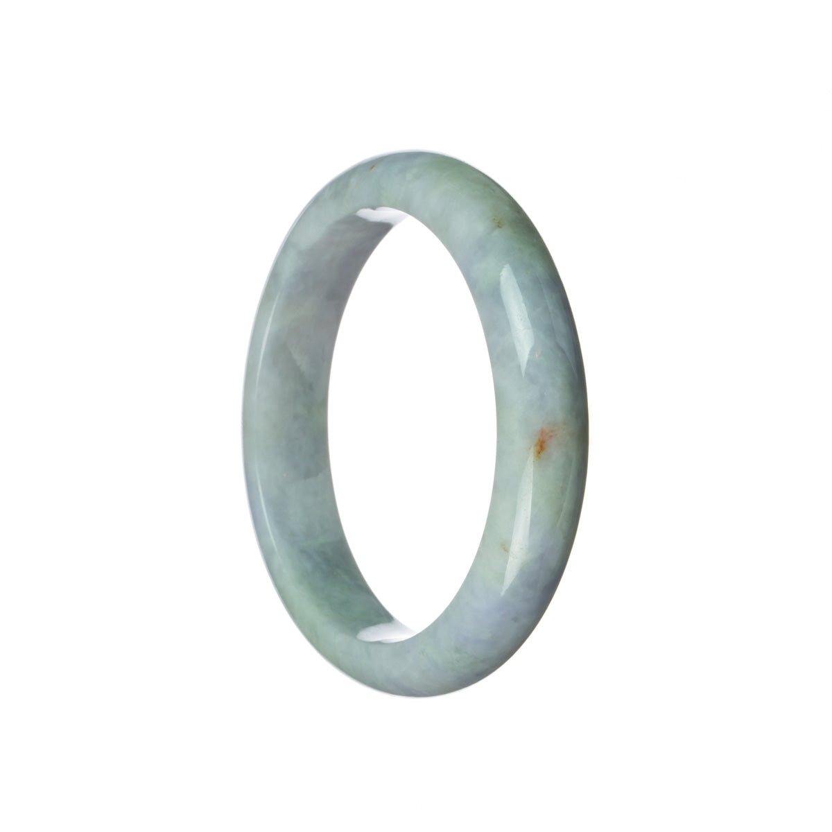 Genuine Untreated Lavender Burmese Jade Bracelet - 58mm Semi Round